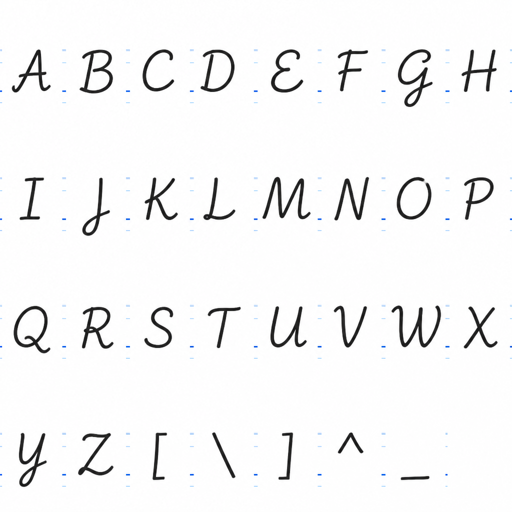 Generated uppercase character sheet from the archived reference run